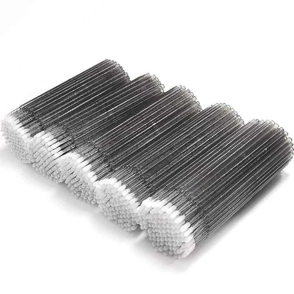 Hkhbjs Black 500 Pcs Disposable Micro Applicator Brush For Eyelash Extension, Lips Mascara Wands