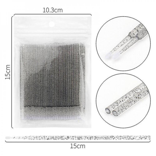 500 Pcs Disposable Micro Applicator Brush For Eyelash Extension, Lips Mascara Wands Black 1