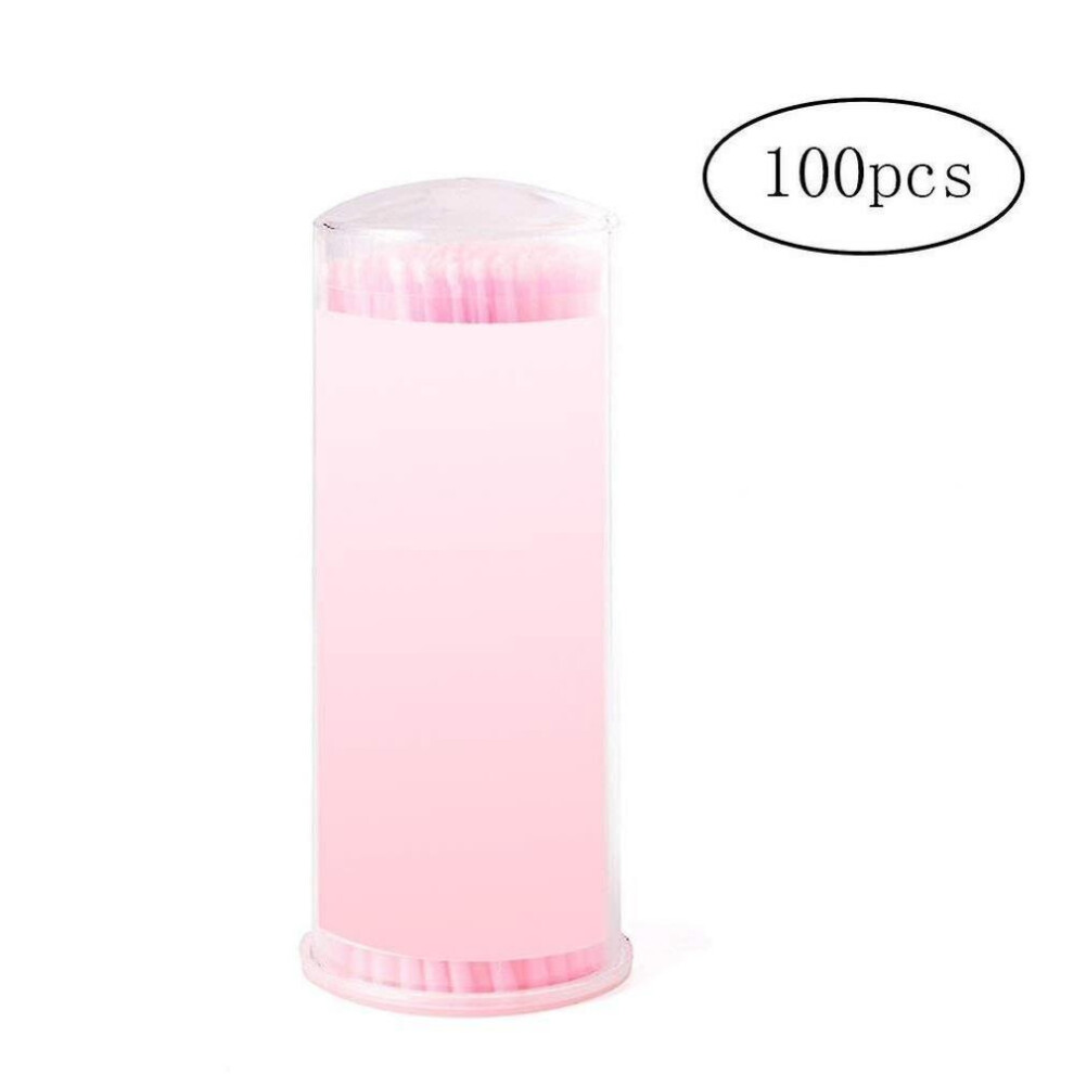 Hkhbjs Pink Disposable Micro Applicator Brushes For Eyelash Extensions 100 Packs