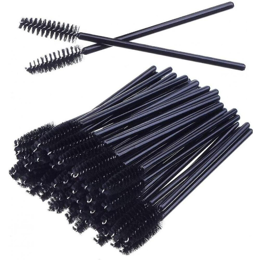 Hkhbjs Black 100 Pcs Disposable Eyelash Brushes Mascara Wands Eye Lash Eyebrow