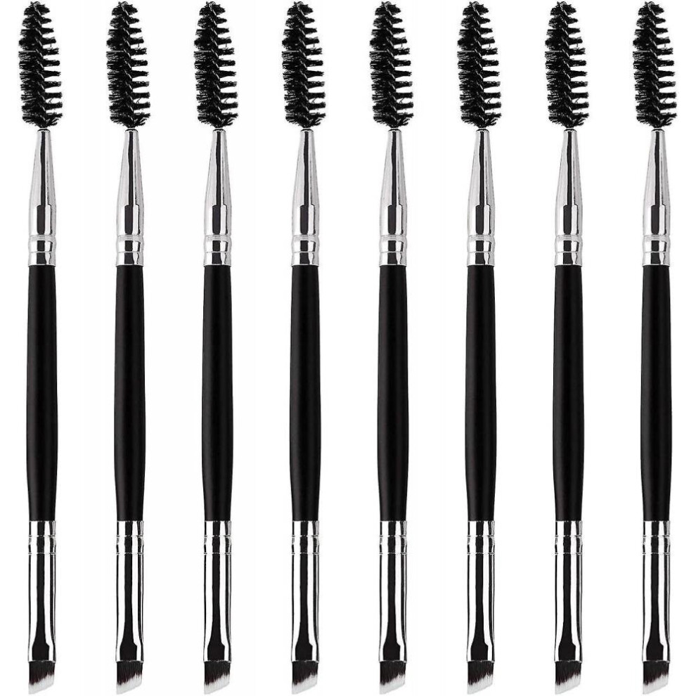 Hkhbjs Eyebrow Brush Double Ended 2 In 1Angled Eye Brow Brush With Spoolie Brush