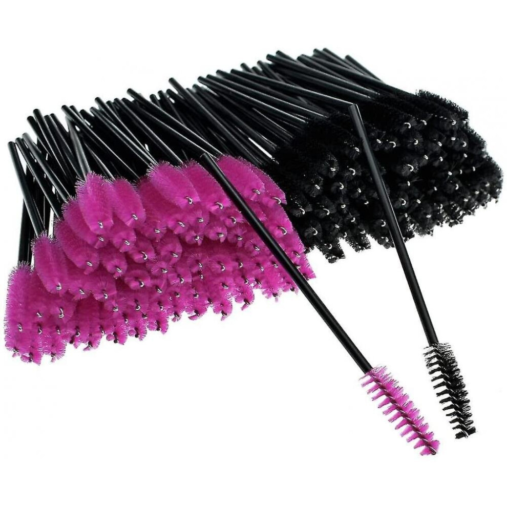 Hkhbjs Black/Red 102 Pcs Eyelash Brushes Mascara Wands Disposable Eye Lash Eyebrow Makeup Brushes