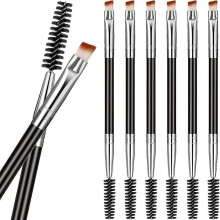 6 Pieces Duo Eyebrow Brush Angled Eye Brow Brush And Spoolie Brush Mini Eyelash