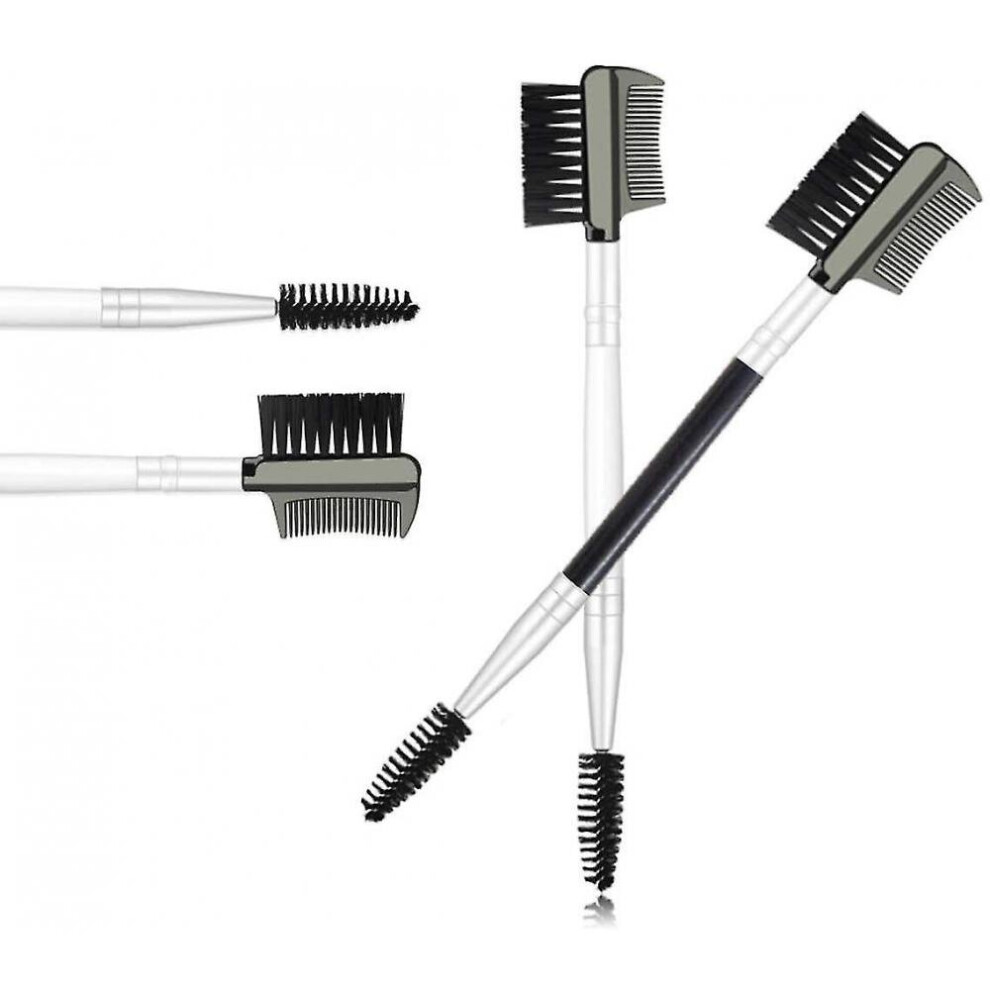 Hkhbjs Double-Sides Brow Comb,2Pcs 3 In 1 Professional Wood Double-Sides Brow Comb Lash