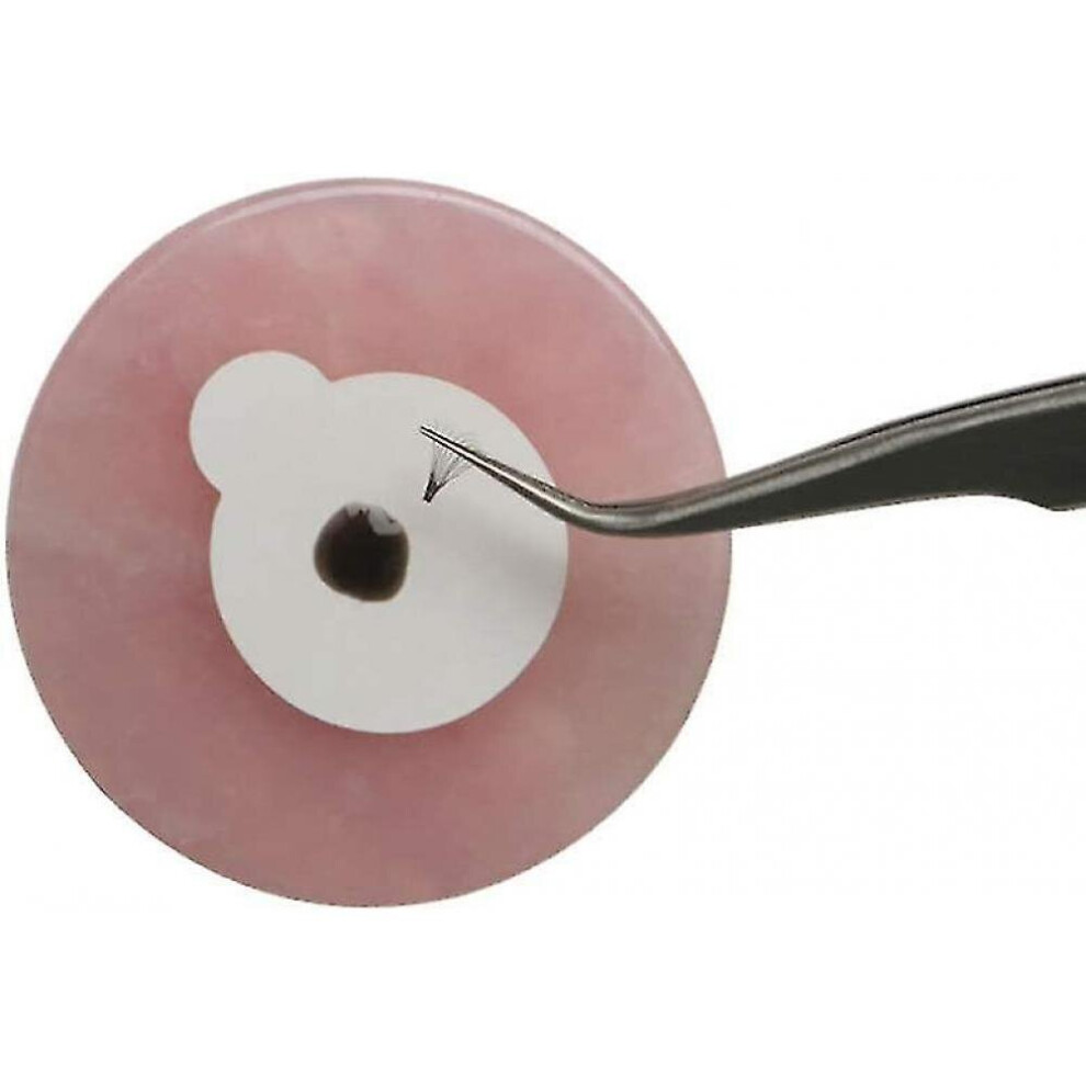 Hkhbjs Pink 2Pcs Grafted Eyelash Jade Stones Eyelash Extension Glue Pallet Holder (Pink)