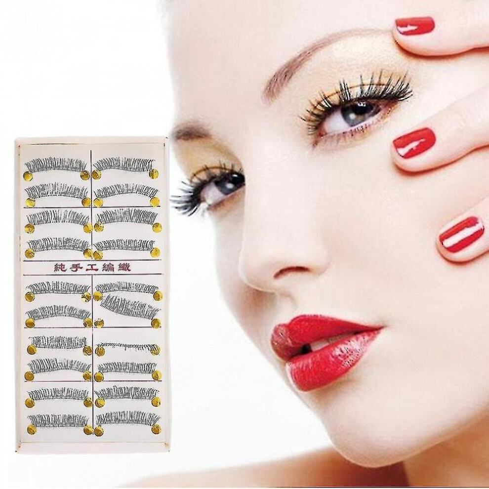 Hkhbjs 10 Pairs Reusable Korean Style False Eyeflashes Fake Lashes Individual Black