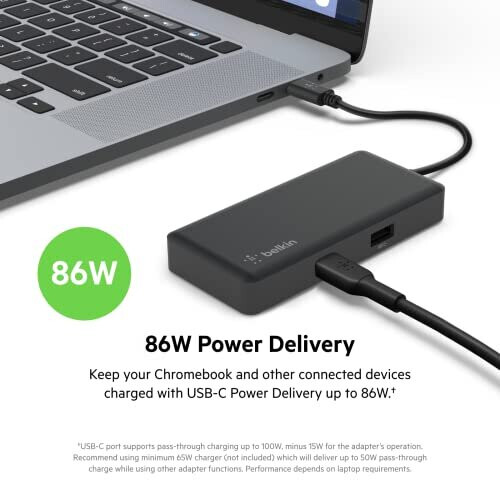 Belkin Belkin 5-in-1 multiport USB-C-adapter Zwart 2