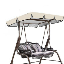 Replacement Sun Canopy For 3 Seater Garden Swing, 190*132*15cm,beige