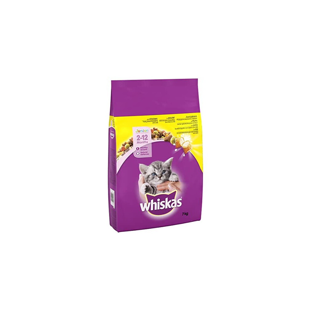 Whiskas 2-12 Months Kitten Complete Dry Cat Food For Junior Cats, Chicken, 7Kg - Image 7