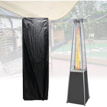 Waterproof 210D Oxford Glass Heater Cover for Pyramid Outdoor Patio Heaters, 221x53x61 cm, Heavy-Duty, Windproof