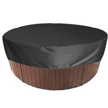 Waterproof Weather Resistant Spa Round Hot Tub Protector Covers With Elastic For Outdoor Bathtub