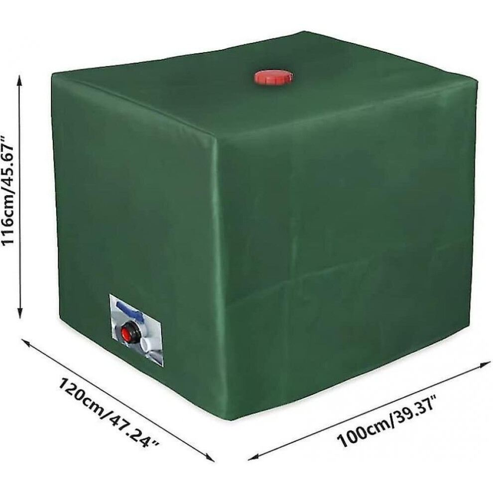 Ibc Tank Cover Tarpaulin For 1000L Ibc Container 116 X 100 X 120 Cm Water Tank Cover Anti-Uv Rainproof (Green) 7547469204905