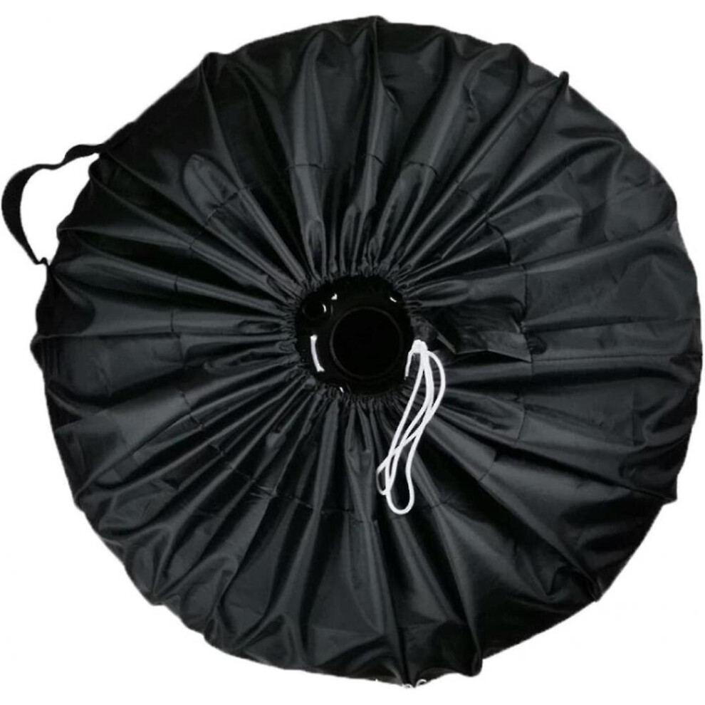 Oxford Cloth Spare Tire Cover - Universal Waterproof And Uv-Resistant Spare Tire Cover For Rv, Boat, Trailer 655*37Cm Black 7547469204738