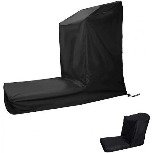 Waterproof Cover For Running Treadmill - Non-foldable - With Closure And Drawstring - Black
