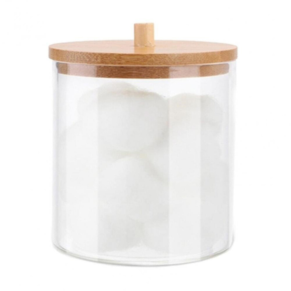 Hkhbjs Cotton Swab Storage Box Round Clear Container For Cotton Pads Makeup Sponges