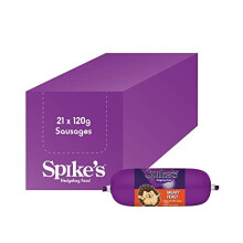 Spike's | Hedgehog Food, Meaty Feast Sausage | 70% Fresh Chicken & Pork | Wheat & Gluten Free with 100% Natural Ingredients | Made in the UK (21 x