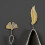 3 Pieces Adhesive Hook Wall Hook Cast Iron Leaves Decorative Wall Hooks Curtain Tiebacks Wall Hooks 4