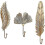 3 Pieces Adhesive Hook Wall Hook Cast Iron Leaves Decorative Wall Hooks Curtain Tiebacks Wall Hooks 1