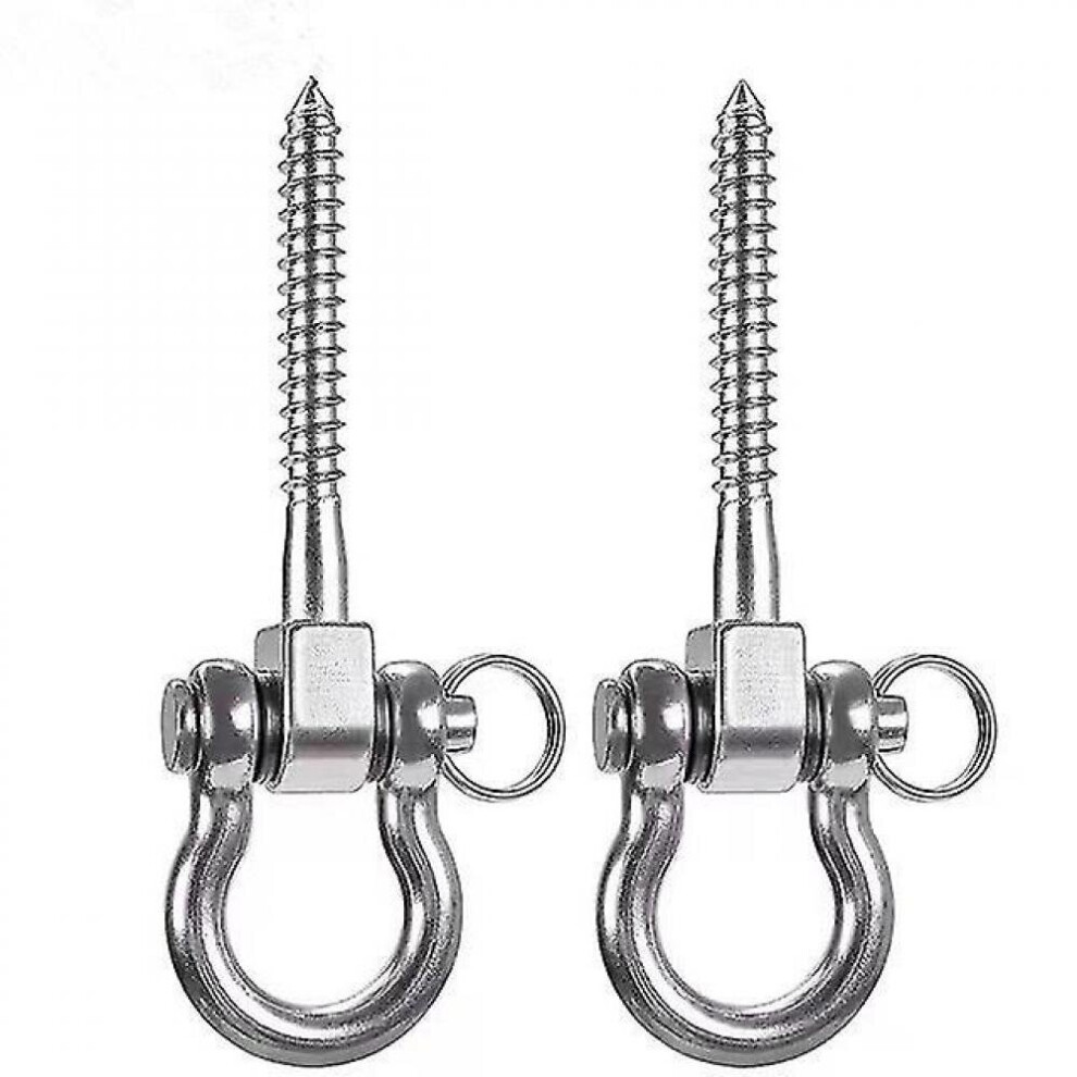 2 Pieces Swing Hook, Heavy Stainless Steel Hanging Hook, Screw-In Hook For Yoga Hammock Rope Chair Bag 7547469188229