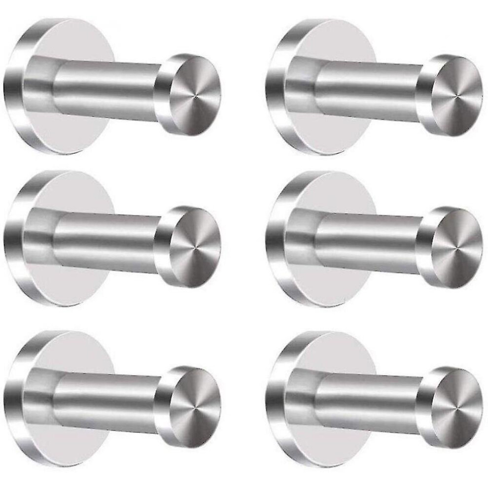 6Pcs Wall Hook Stainless Steel Hooks Door Coat Hook Bathrobe Towel Hooks Patere 7547469184733