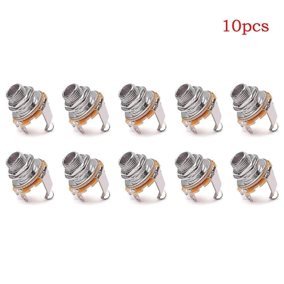 10Pcs 1/4 6.35Mm 2-Conductor Mono Chassis Guitar Jack Input Output 7547469183187