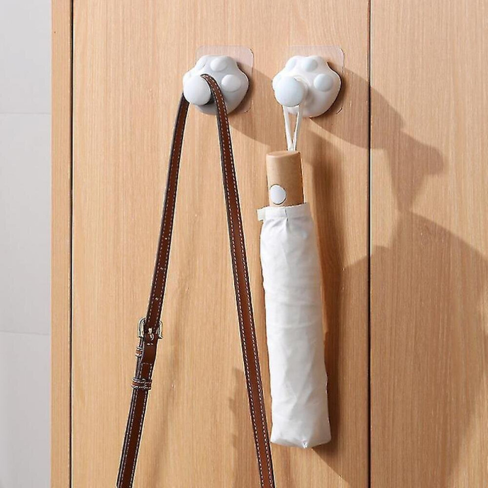 Set Of 4 Adorable Adhesive Hooks For Bathrobes And Towels, Large Versatile Abs Hooks 7547469178459
