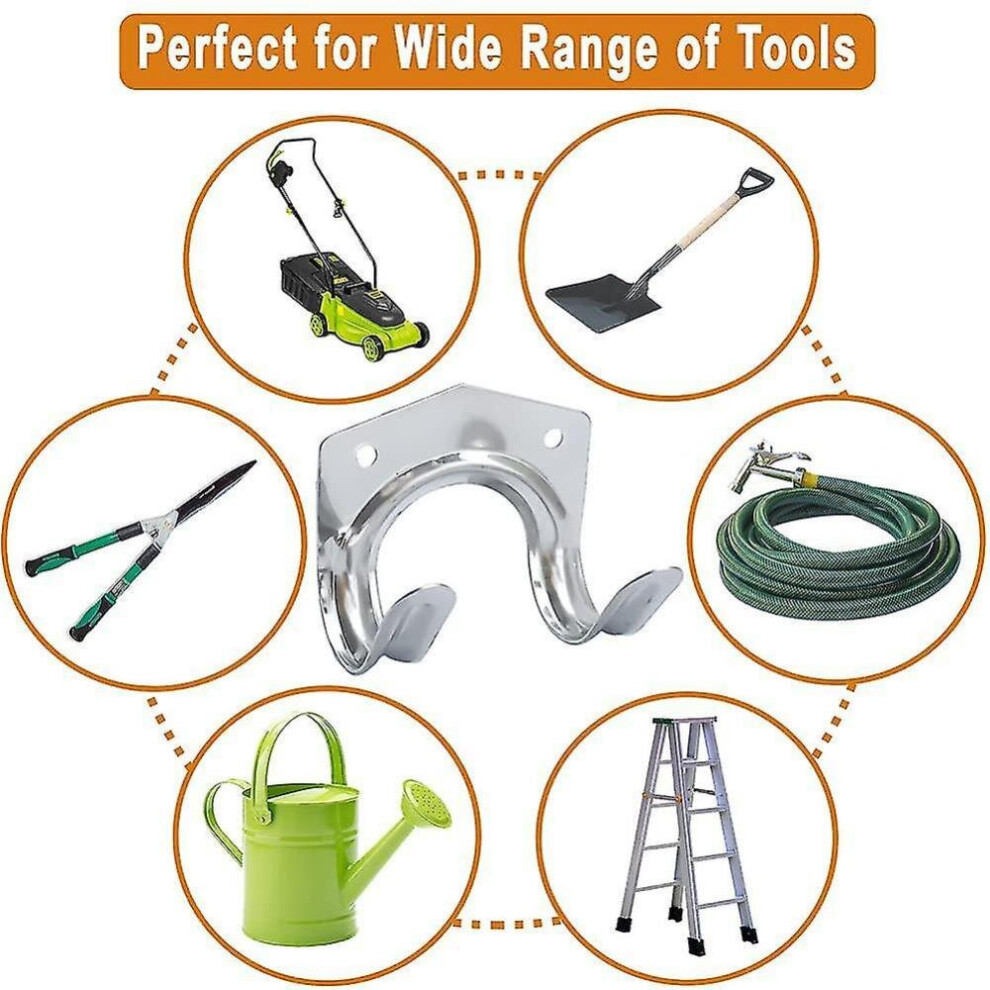 12 Pack Tool Hanger Hooks Set, Wall Hooks For Garage Shed And Garden Tool Storage Organiser, Wall Mount Garage Hooks 7547469178954