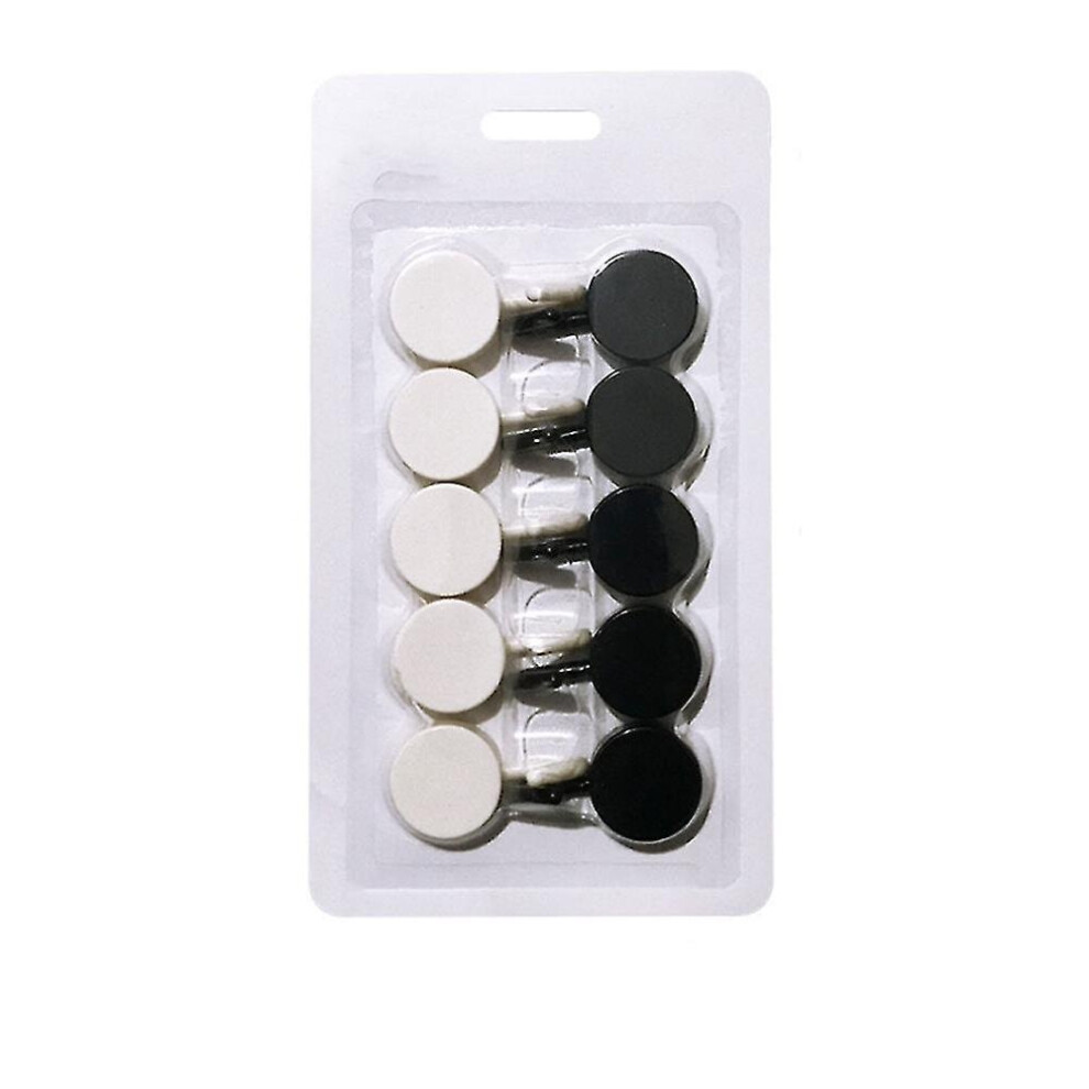 Household Strong Adhesive Non-Marking Hooks 10 Packs (Black + White) 7547469177230