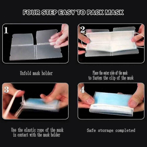 Transparent Portable Plastic Face Masks Storage Clip Foldable Organizer Mask 2