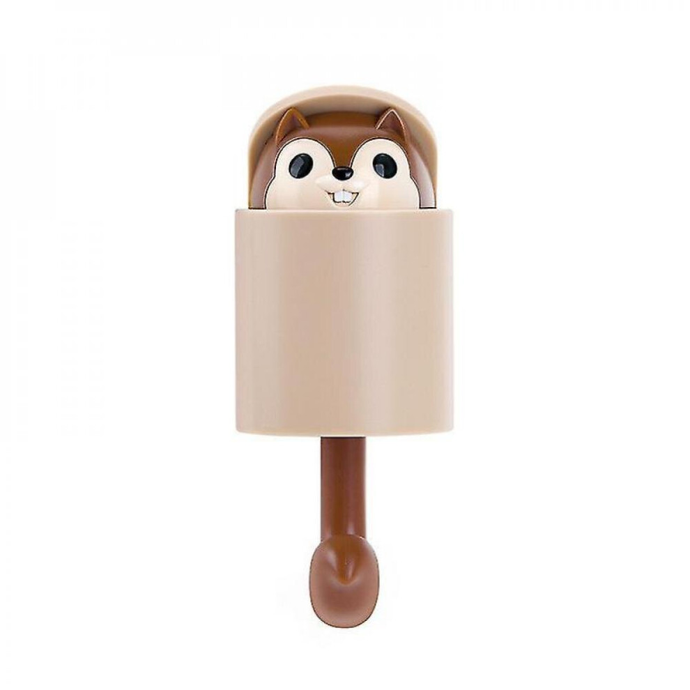 2Pc Squirrel Hook Free Punch Cute Hook Hanger Key Umbrella Towel Hat Jacket 7547469174703