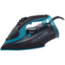 Black & Decker BXIR22001GB 2600w, Ceramic Soleplate Aqua & Black