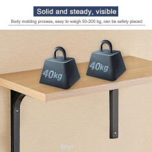 4pcs Wall Mount Diy Heavy Duty L Shaped For Floating Storage Shelf Bracket