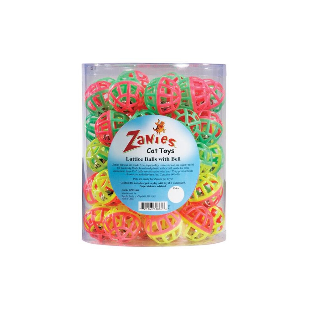 Pet Pals  Zanies Lattice Balls Canister 50 Pcs 