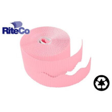 RiteCo Raydiant Riteco Trim-It Corrugated Scalloped Decorative Border. Two .25 In. X 50 Ft. Strips Per Roll Pink, 6 Rolls