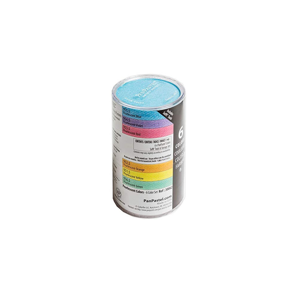 Colorfin Panpastel 30062 Ultra Soft Artist Pastel 6 Color Set Pearlescents W/Sofft Tools