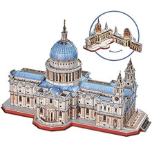 CubicFun 3D Brain Teaser Puzzles for Adults Large Challenge Britain Architecture Church Building Model Craft Kits Birthday Gift for Adults as Hobby, S