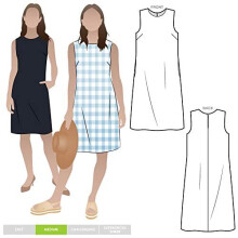 Style Arc Sewing Pattern - June Sheath Dress (Sizes 18-30)
