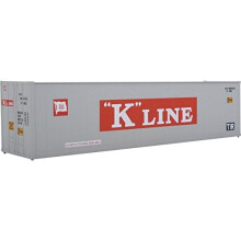 Walthers SceneMaster HO Scale Model of K-Line (Grey Red White) 40 'Hi Cube Slooth Side Reefer Container 949-8351