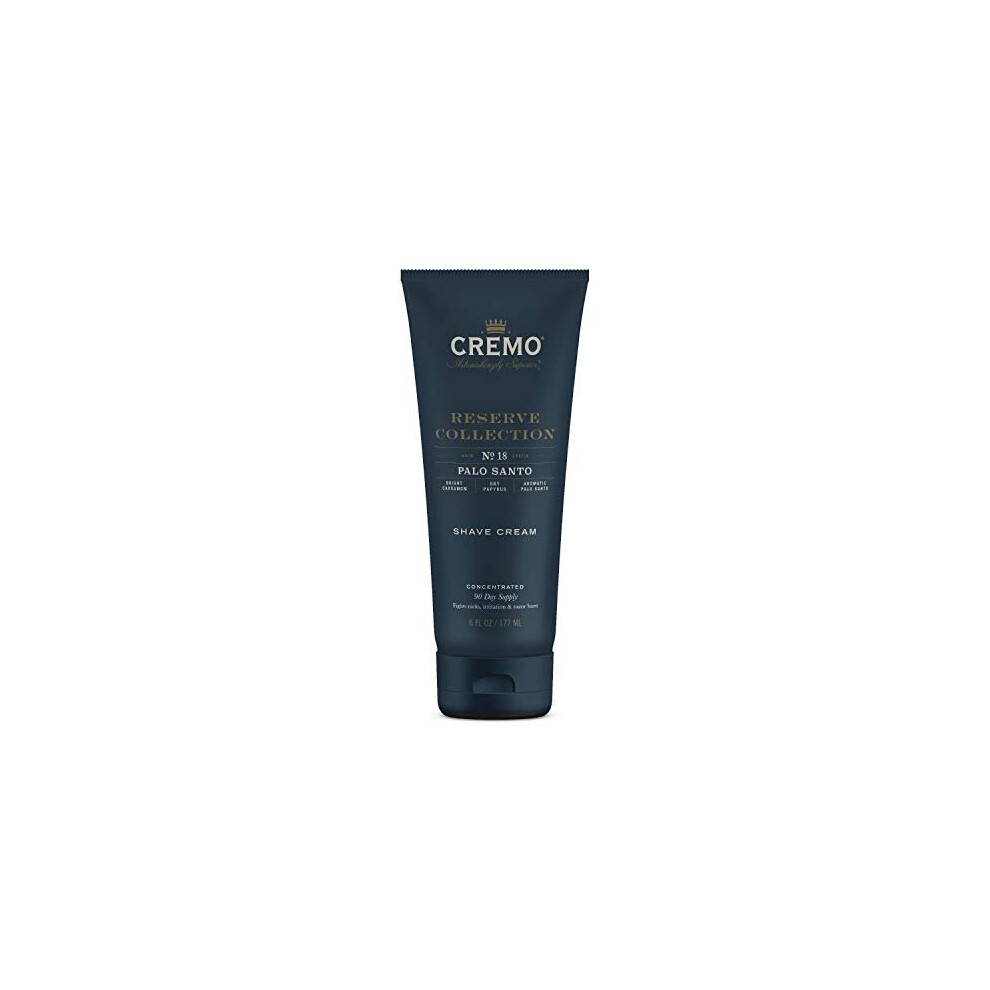 Cremo Palo Santo Reserve Collection Shave Cream, 6 Fluid Ounce - Smooth Shaving Cream Fights Razor Burn, Nicks and Cuts