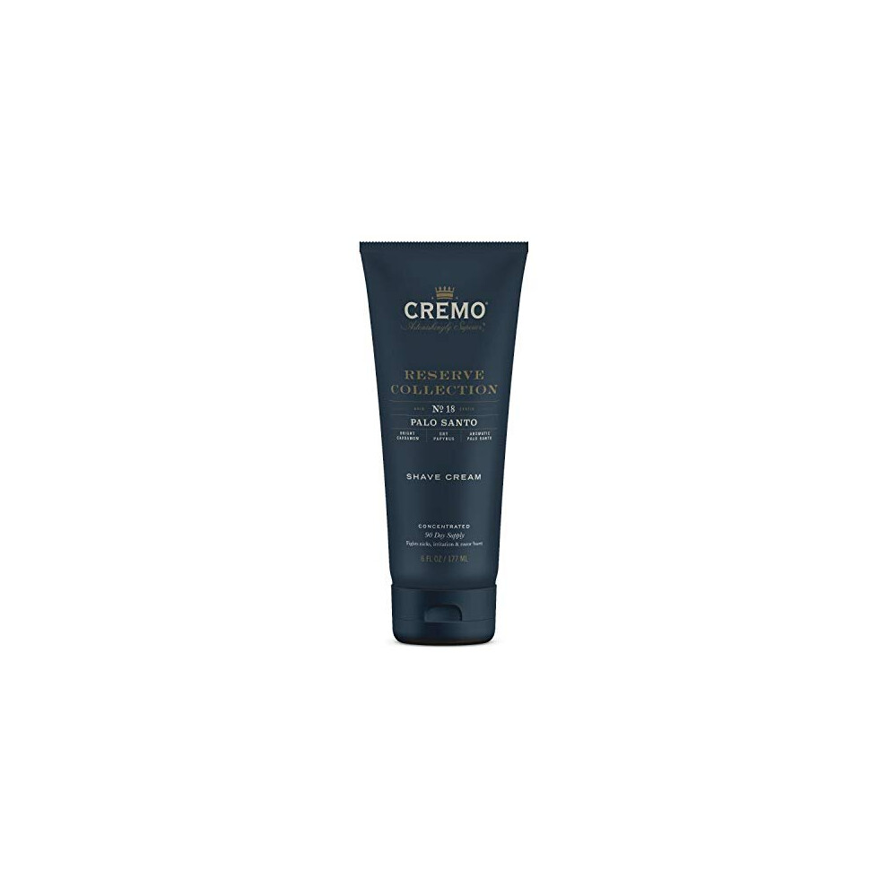 Cremo Cream Palo Santo Reserve Collection Shave 6 Fluid Ounce - Smooth Shaving Fights Razor Burn, Nicks And Cuts
