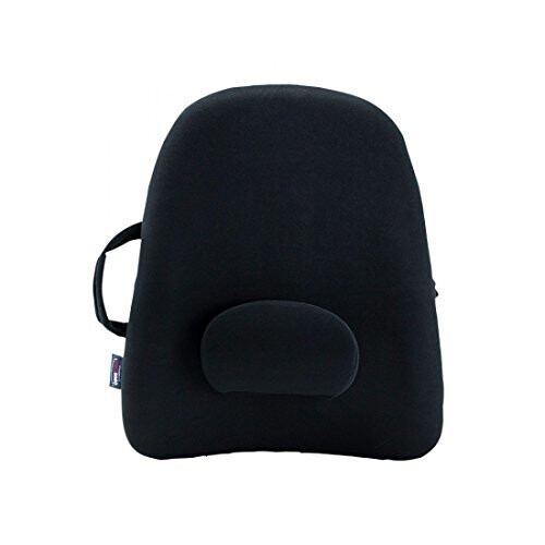 ObusForme Black Lowback Lumbar Backrest Pad Replacement - Removable, Adjustable Contoured Support