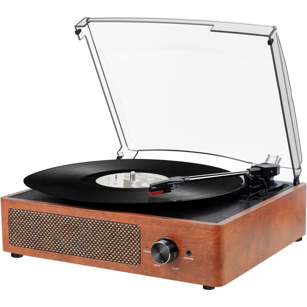 Mersoco Bluetooth Turntable Vinyl Record Player with Stereo Speakers