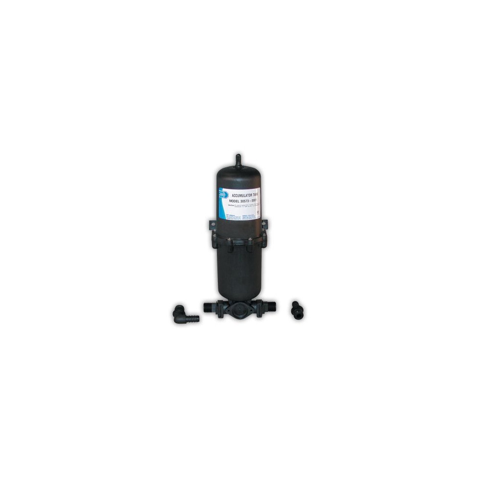 Jabsco 30573-0000 Marine Pressurized Water Accumulator Tank With Bladder (1-Liter) Black