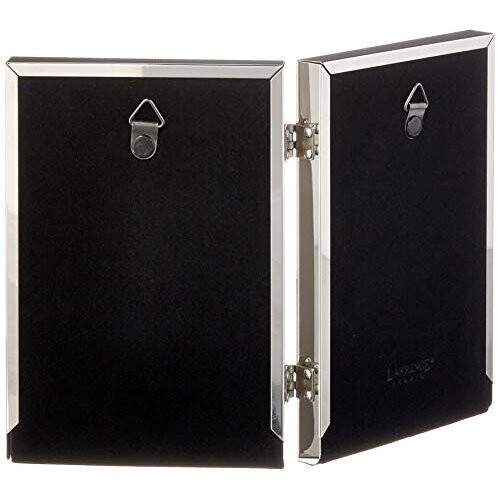 Lawrence Frames 4x6 Hinged Double Silver Standard Metal Picture Frame 2