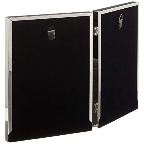 Lawrence Frames 5x7 Hinged Double Silver Standard Metal Picture Frame 2