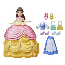 Disney Princess Secret Styles Fashion Surprise Belle, Mini Κούκλα με Ρούχα και Αξεσουάρ, Δώρο για Κορίτσια 4+
