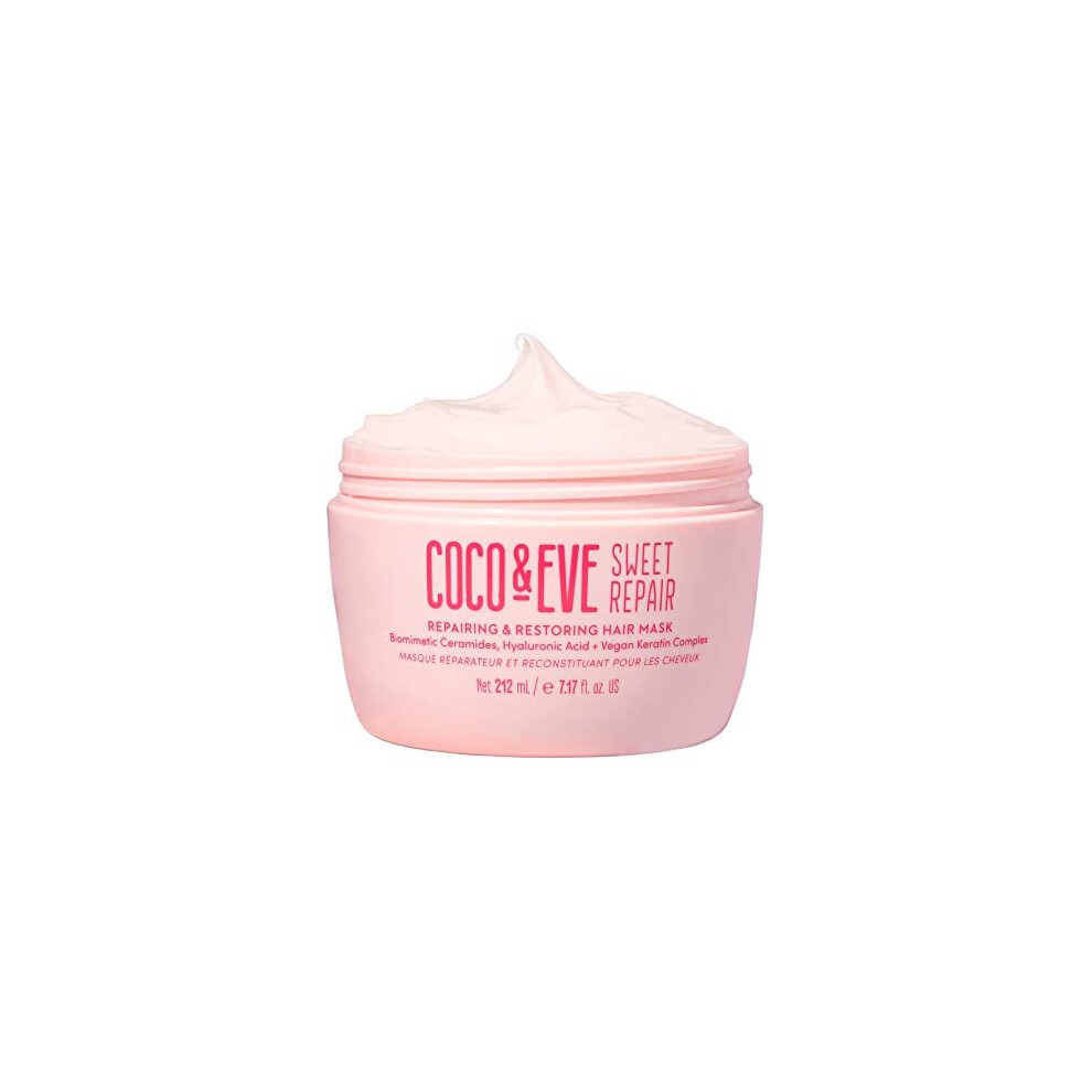 Coco & Eve Rparation sucre Rparation et restauration du masque capillaire. 85% de cheveux plus forts rduisent les lsions des cheveux de 65%.