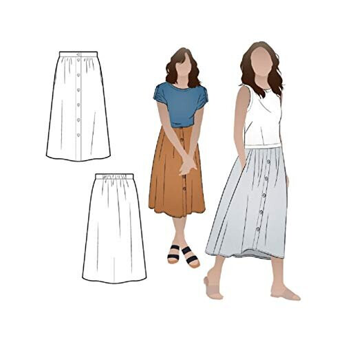 Style Arc Sewing Pattern - Bonnie Woven Skirt (Sizes 04-16) - click for Other