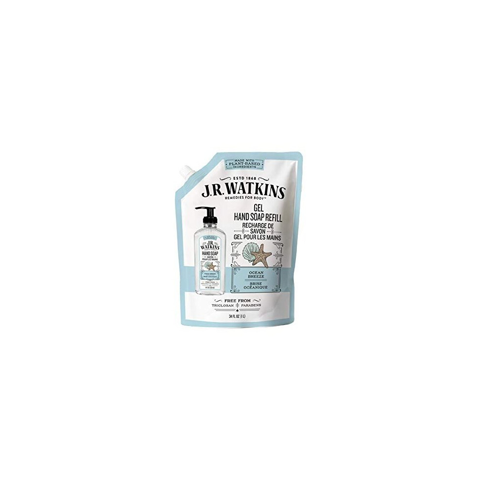 J.r. Watkins Jr Watkins Ocean Breeze Hand Soap Refill Pouch 34Oz1 Liter
