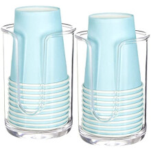 Youngever 2-pak plast engangspapirkopdispenser Plastdispenserkopholder (klar)
